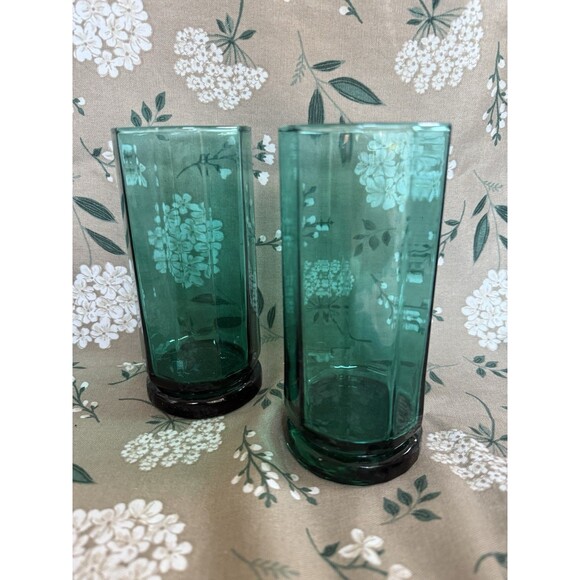 Anchor Hocking Other - Vintage Anchor Hocking Essex Clear 16 Oz 10-Panel Glasses Set Of 2 In Juniper